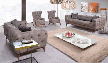 Bodrum Chester Koltuk Takımı 3+3+1 