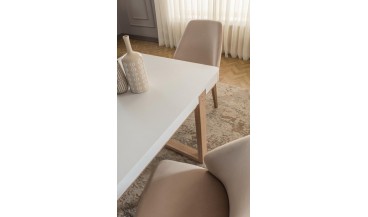Silva Masa + 6 Sandalye Beyaz 